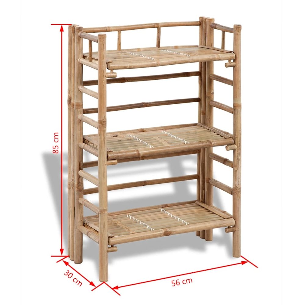 Plant Stand Natural Bamboo Bamboo Medium Durable Plant Stand. Picture 5