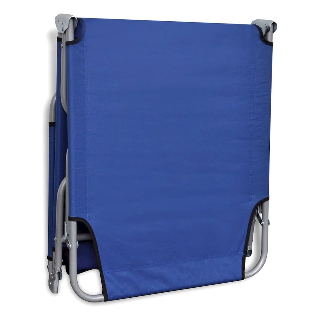 Sun Lounger Blue Powder-coated Steel Frame, Polyester Fabric. Picture 5