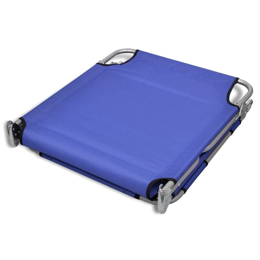 Sun Lounger Blue Powder-coated steel, Polyester. Picture 6