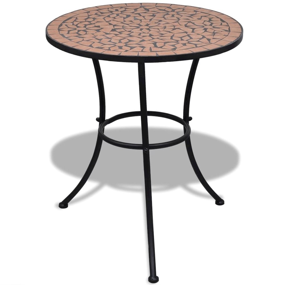Garden Table Terracotta Powder-coated iron frame and ceramic top. Picture 1