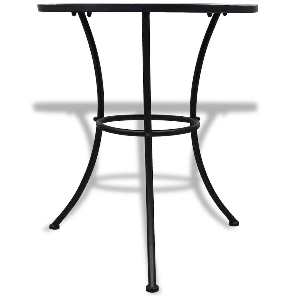 Garden Table Blue and White Tough Iron Frame 23.6 in diameter. Picture 2