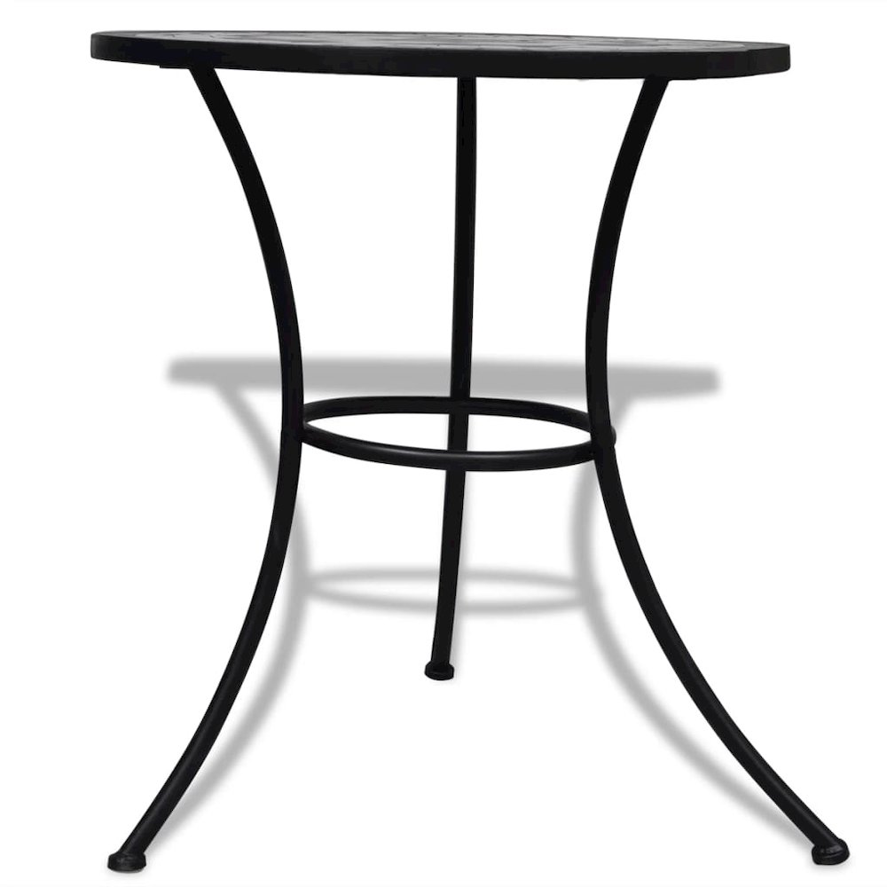 Garden Table Black and White Tough Powder-coated Iron. Picture 3