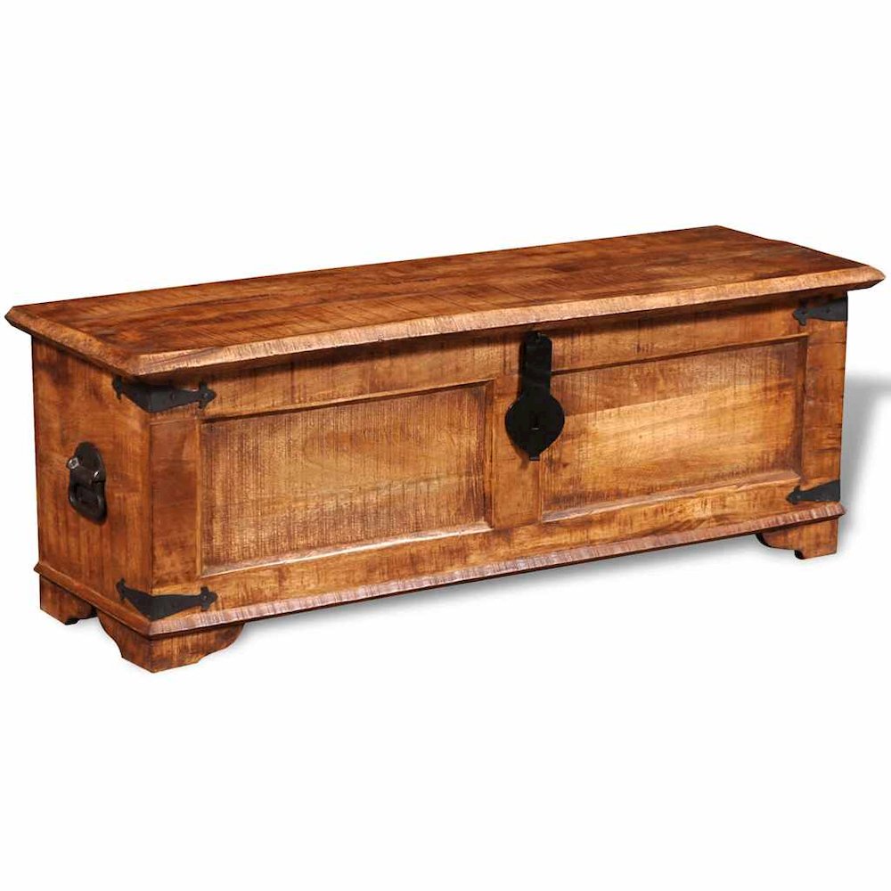 Storage Chest One-of-a-kind due to the unique grains Solid mango wood. Picture 5