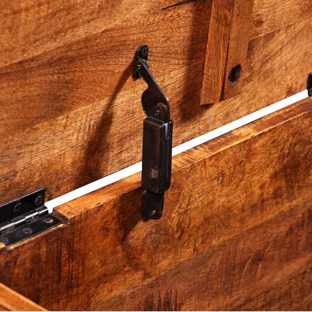 Storage Chest One-of-a-kind due to the unique grains Solid mango wood. Picture 10