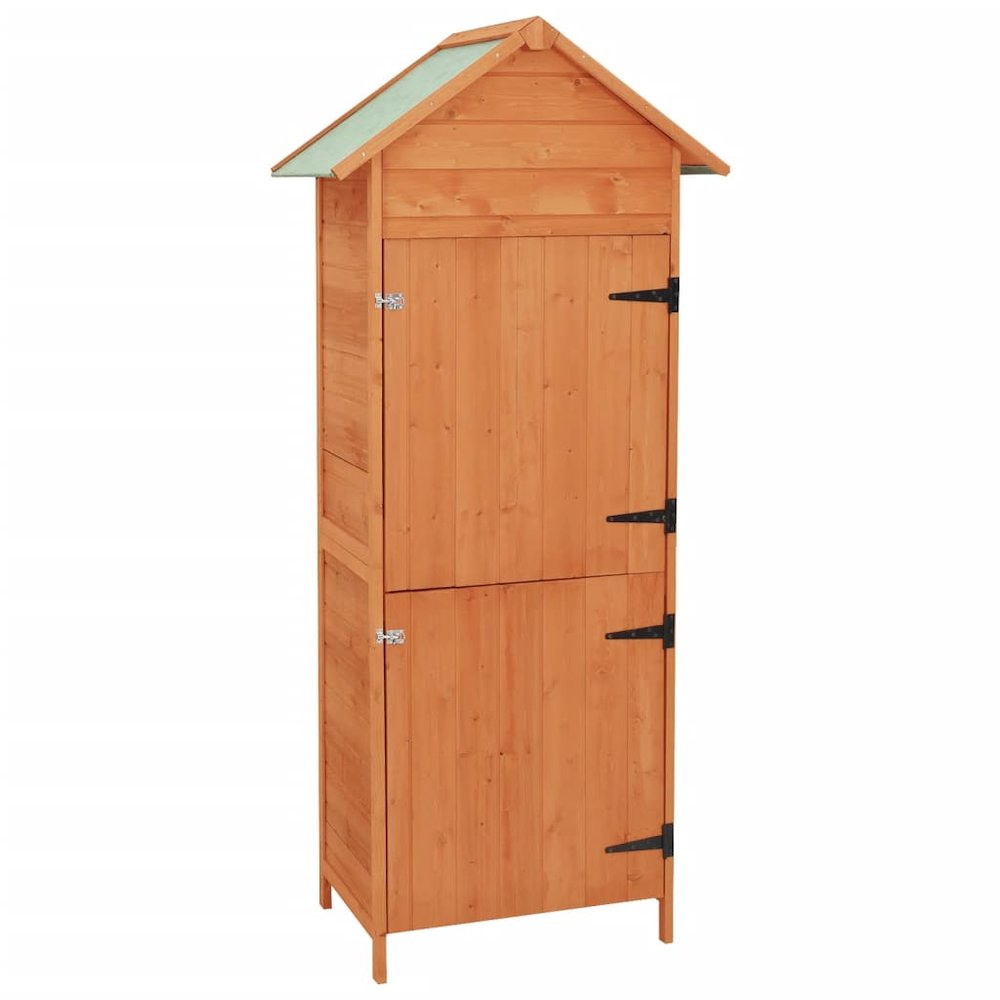 Outdoor Cabinet Brown Wood 16.7 in x 25.2 in x 74.8 in. Picture 1