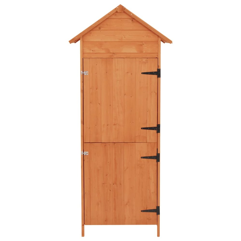 Outdoor Cabinet Brown Wood 16.7 in x 25.2 in x 74.8 in. Picture 2