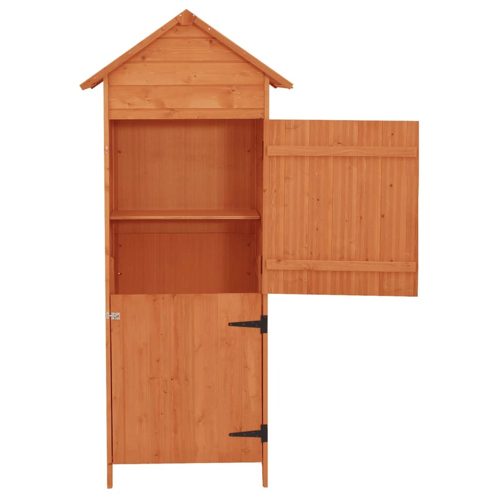 Outdoor Cabinet Brown Wood 16.7 in x 25.2 in x 74.8 in. Picture 3
