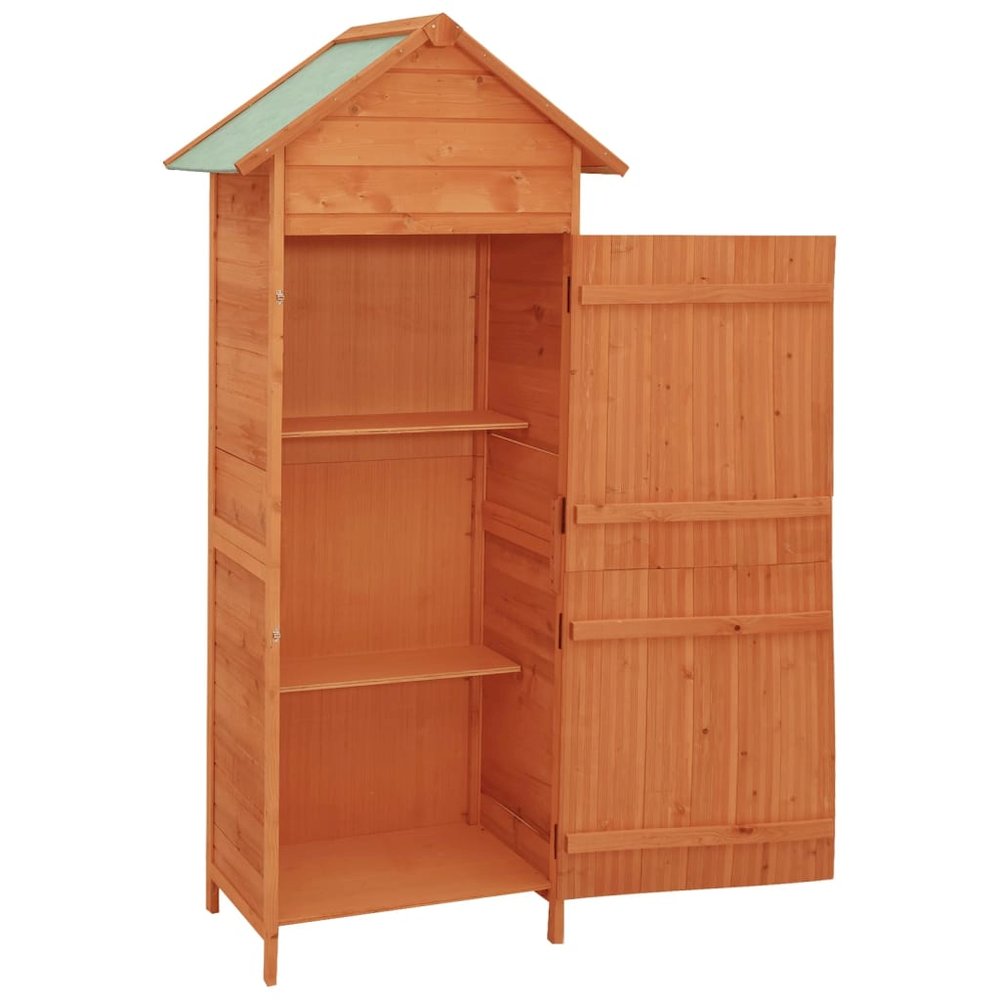 Outdoor Cabinet Brown Wood 16.7 in x 25.2 in x 74.8 in. Picture 4