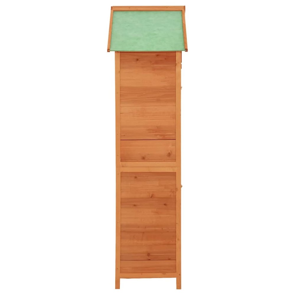 Outdoor Cabinet Brown Wood 16.7 in x 25.2 in x 74.8 in. Picture 5