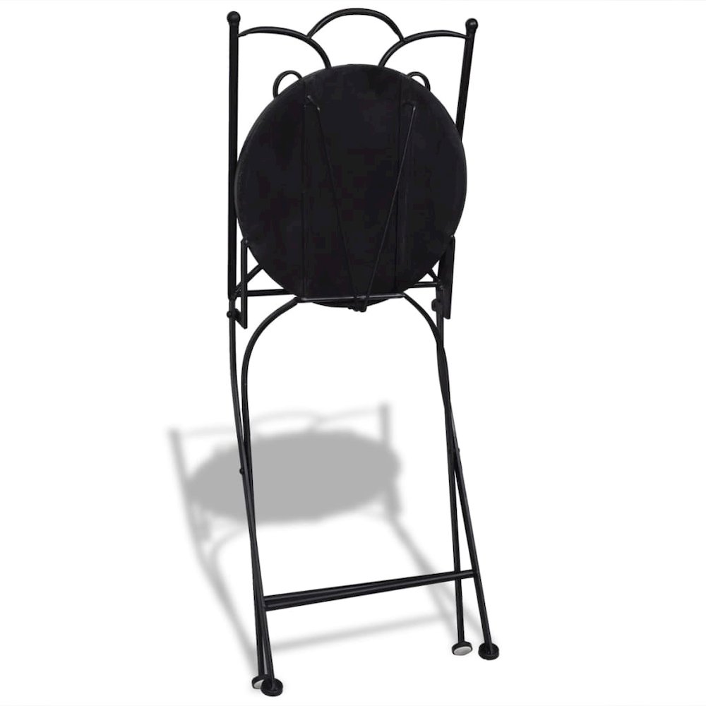 Patio Furniture Black and White Powder-coated steel and ceramic. Picture 6