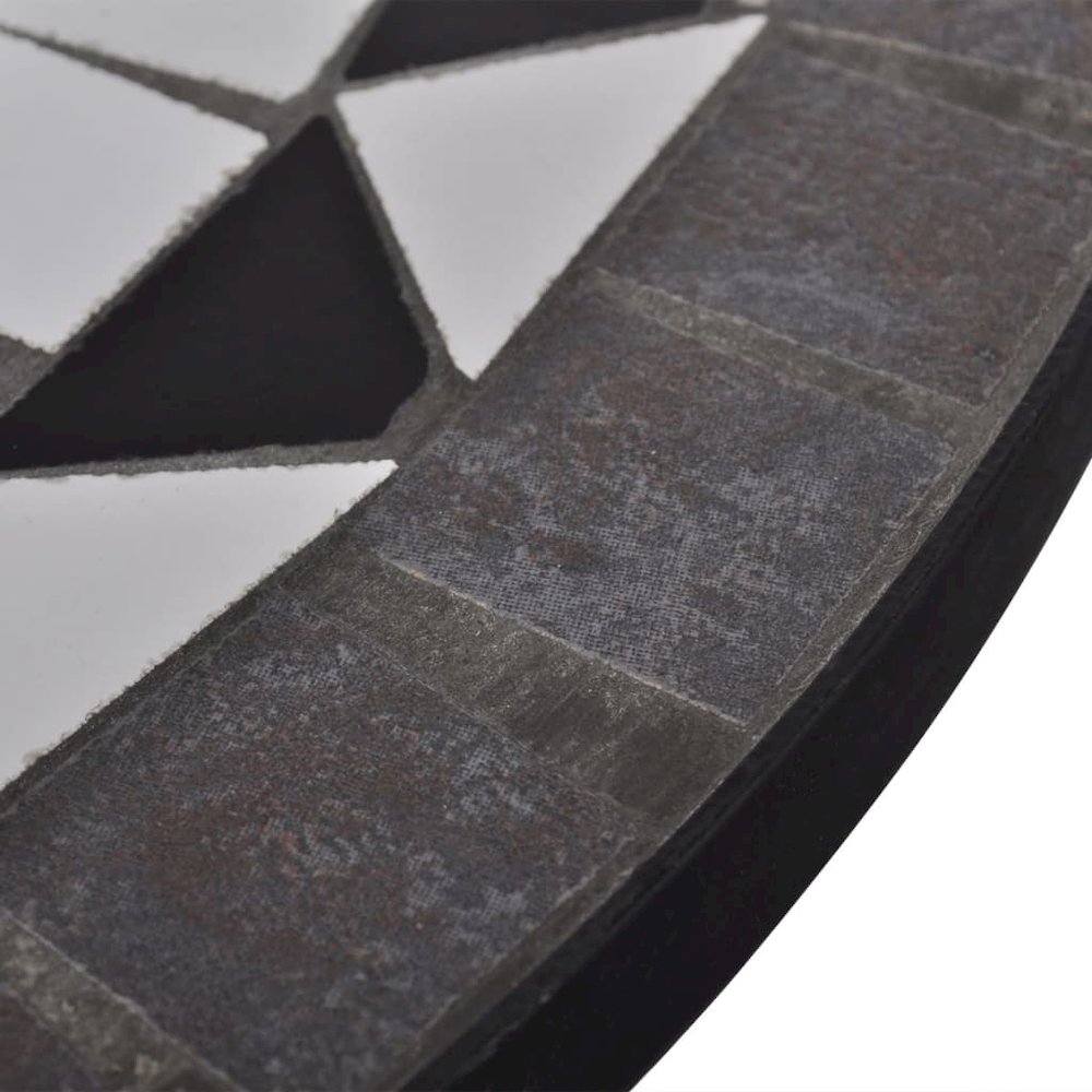Patio Furniture Black and White Powder-coated steel and ceramic. Picture 9