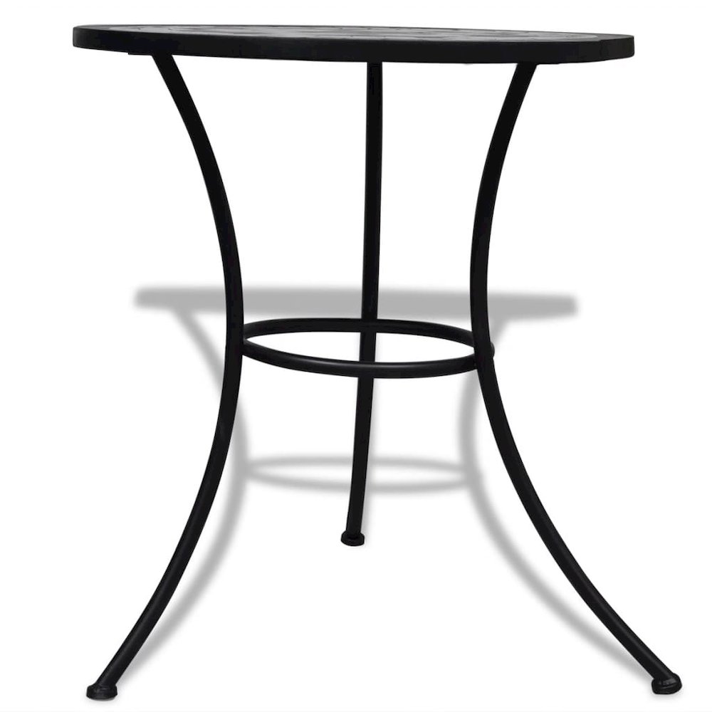 Patio Furniture Black and White Powder-coated steel and ceramic. Picture 10