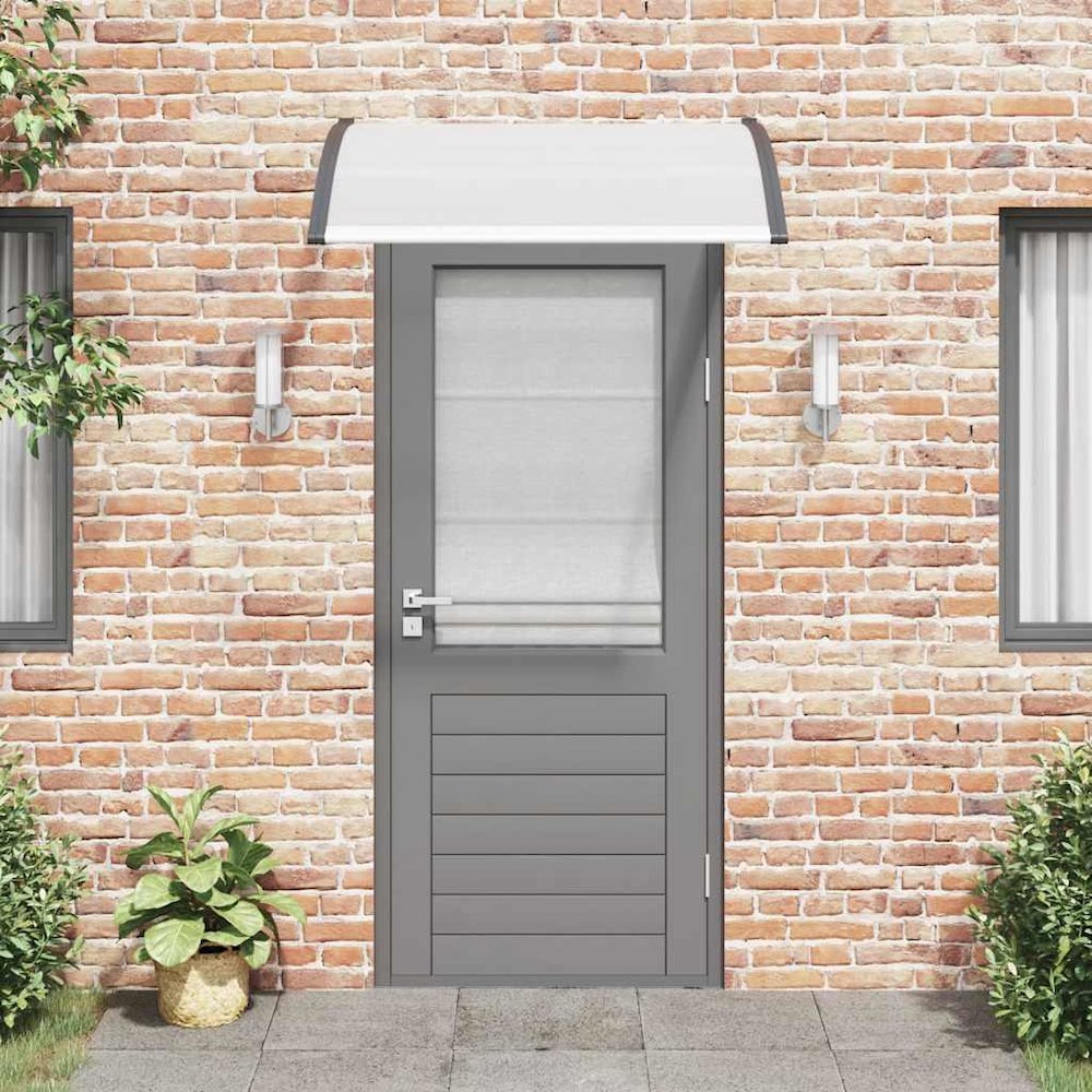 Door Canopy Black brackets and transparent sheets. Picture 3