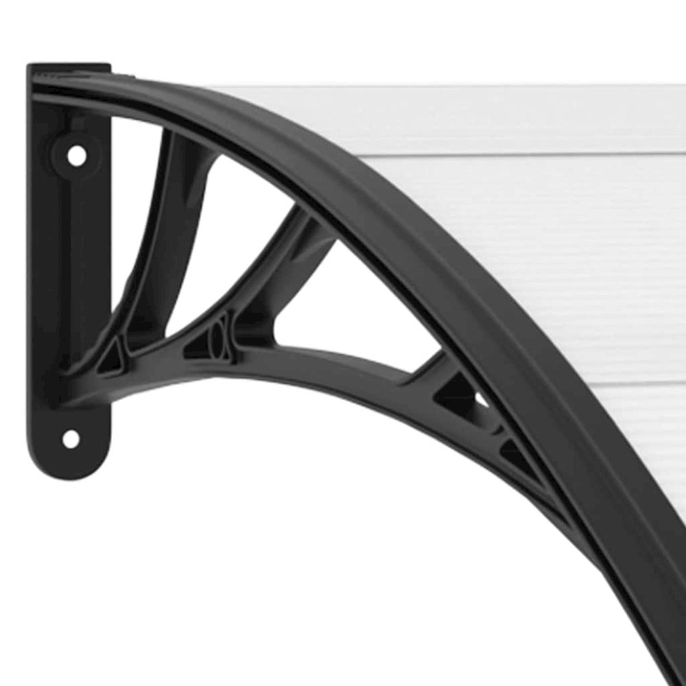 Door Canopy Black brackets and transparent sheets. Picture 7