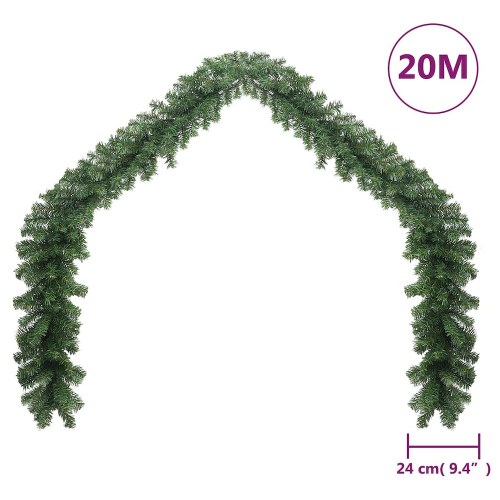 Garland Green Artificial Greenery 20m Decorative Inlays Garland. Picture 6