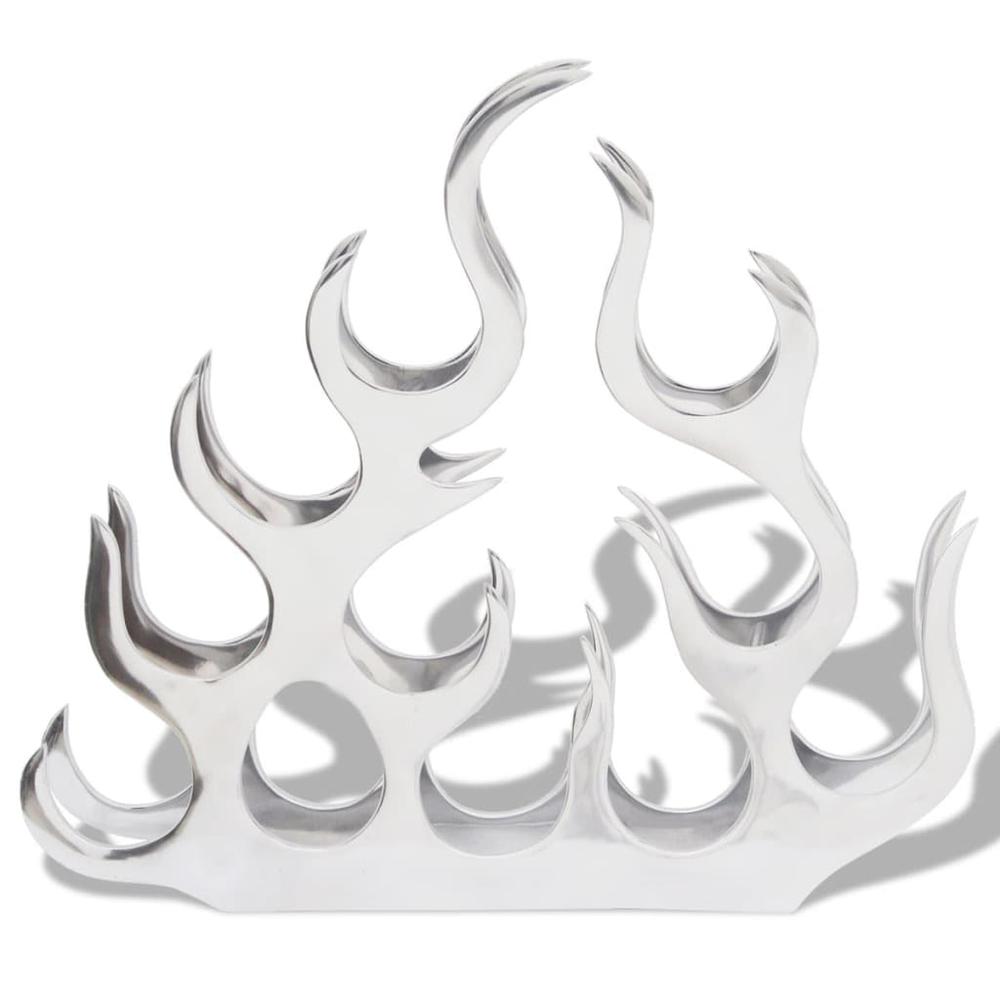 Wine Stand for 11 Bottles Silver Aluminum. Picture 2