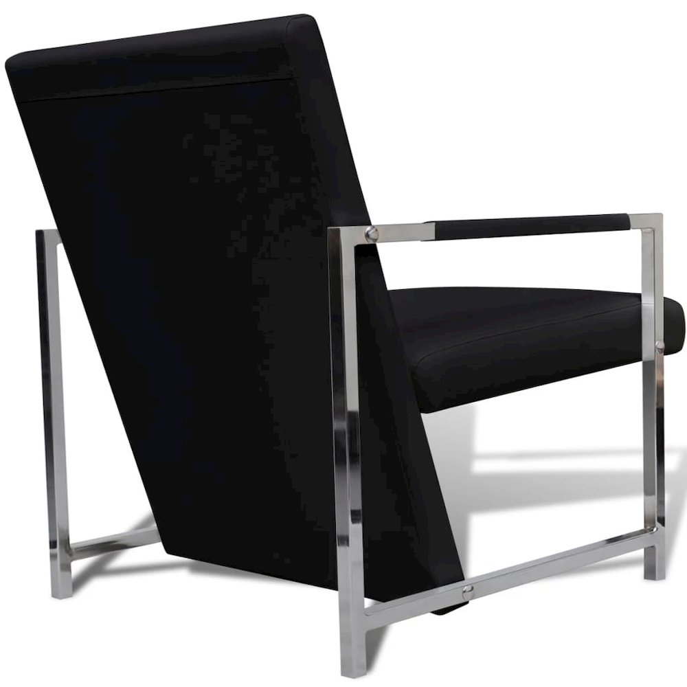 Armchair Black Artificial Leather Standard Ergonomic Armchair. Picture 4