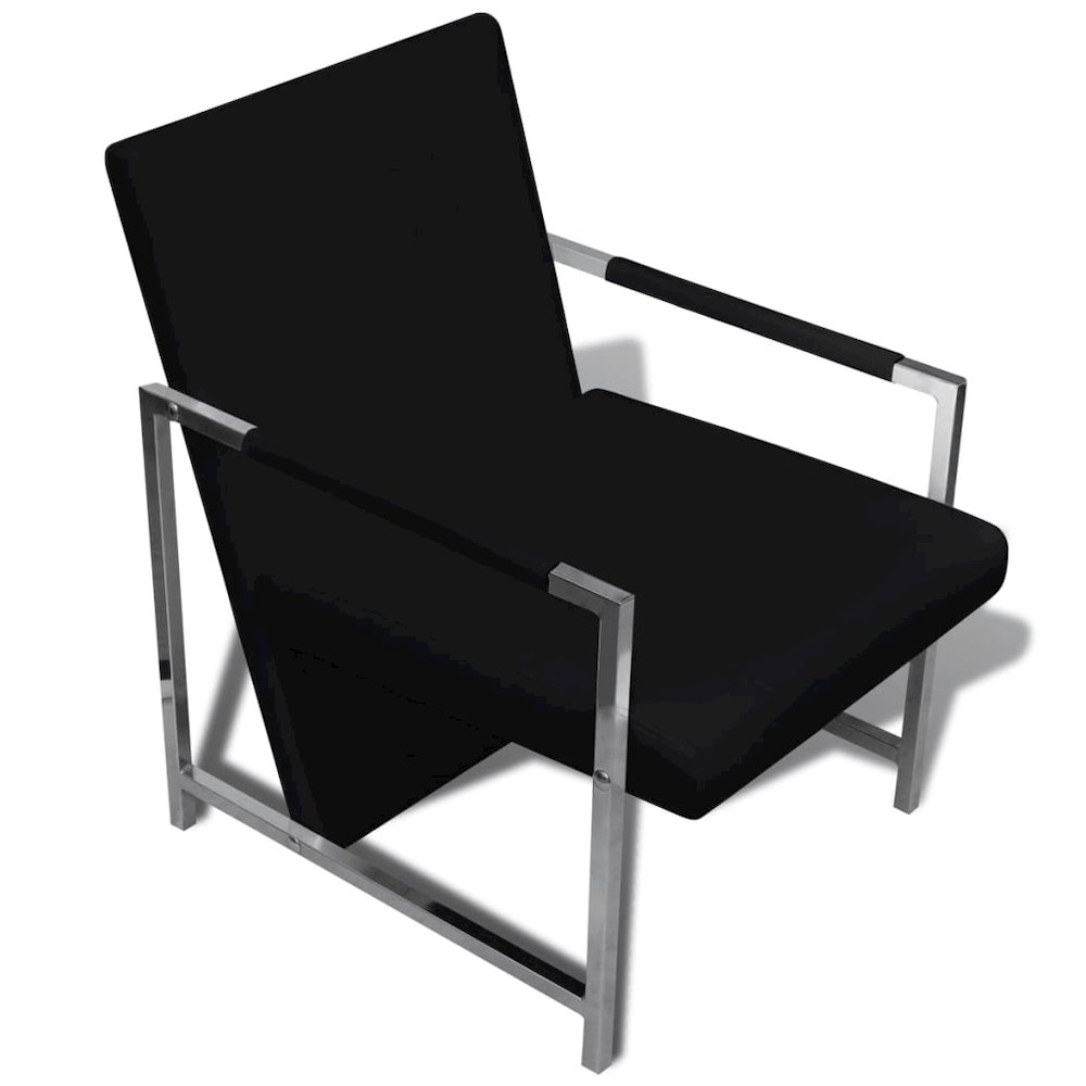 Armchair Black Artificial Leather Standard Ergonomic Armchair. Picture 5