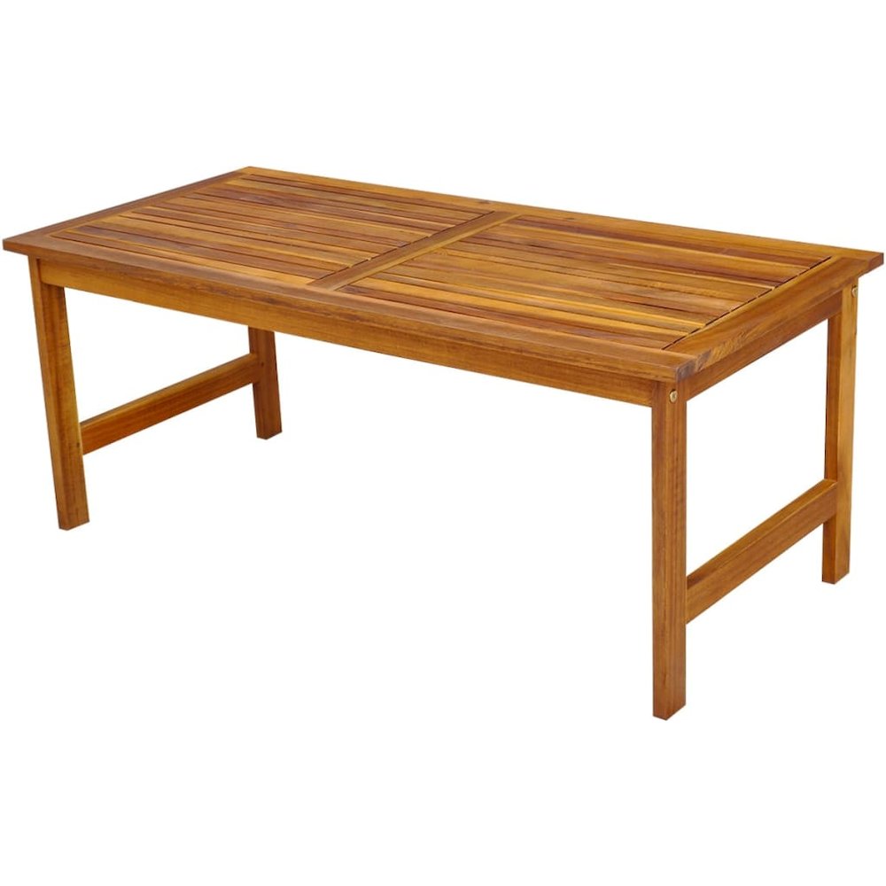 Garden Table And Chairs Brown Solid Acacia Wood Medium. Picture 3