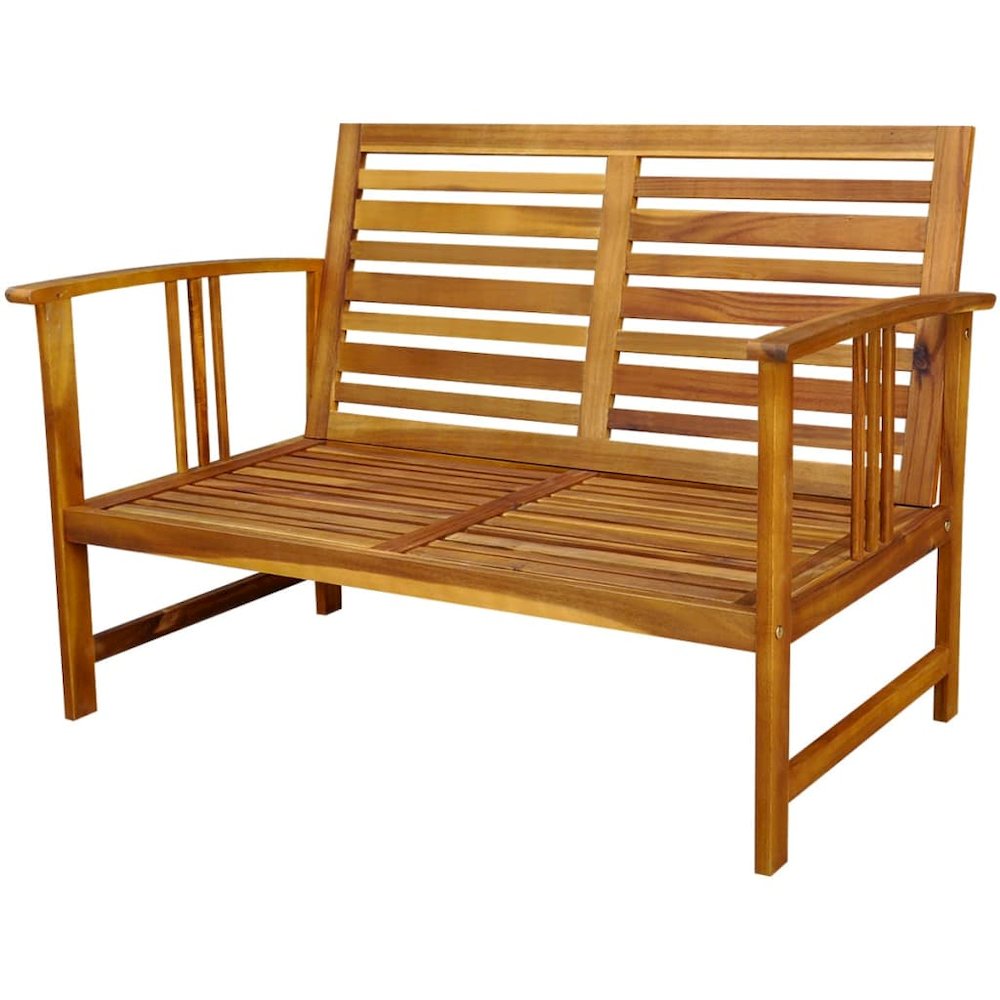 Garden Table And Chairs Brown Solid Acacia Wood Medium. Picture 4