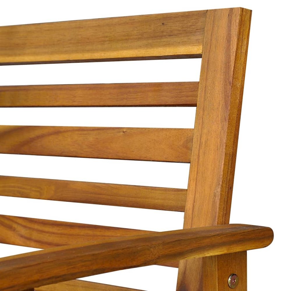 Garden Table And Chairs Brown Solid Acacia Wood Medium. Picture 7