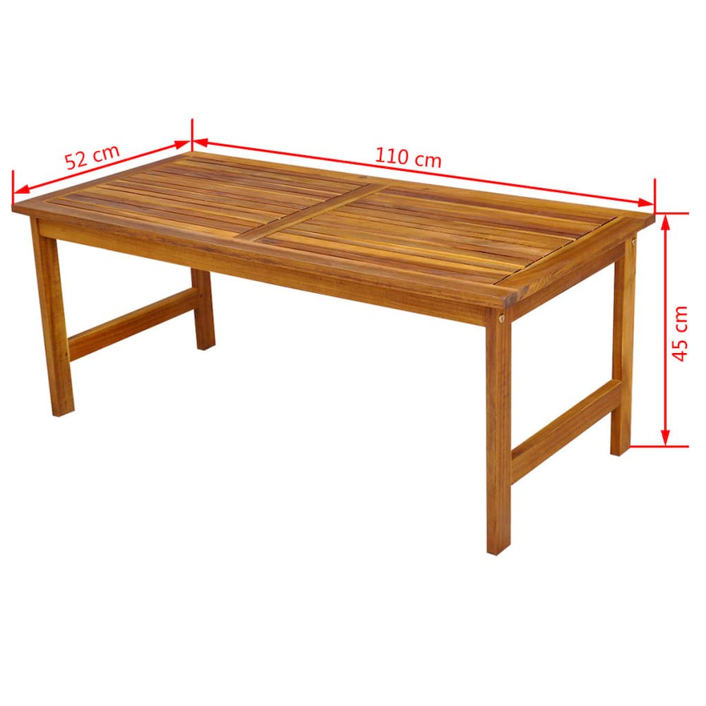 Garden Table And Chairs Brown Solid Acacia Wood Medium. Picture 8