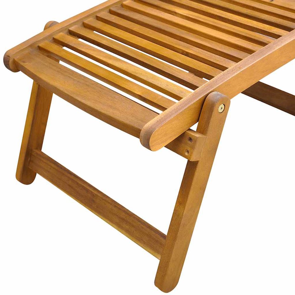 Deck Chair Light brown Acacia wood Standard Foldable Deck Chair. Picture 8