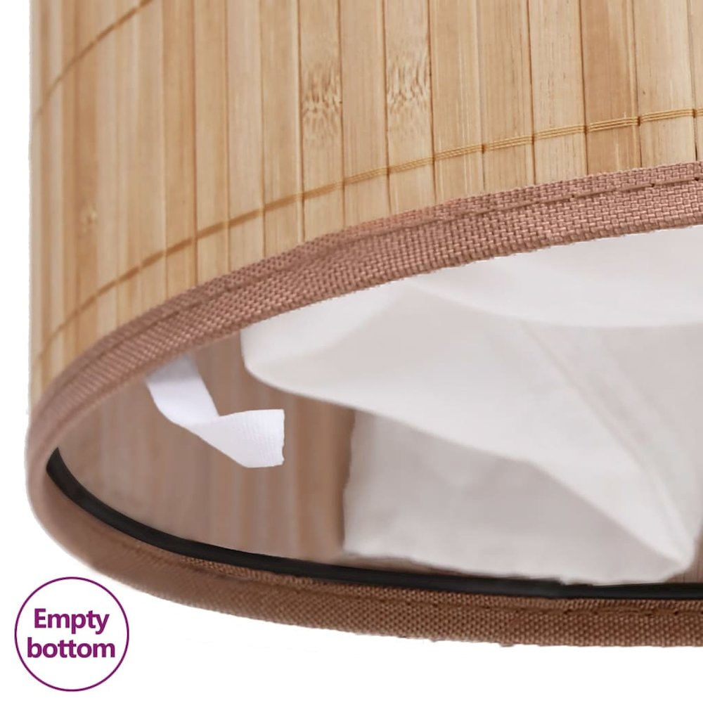 vidaXL Bamboo Laundry Bin Oval Natural, 242727. Picture 7