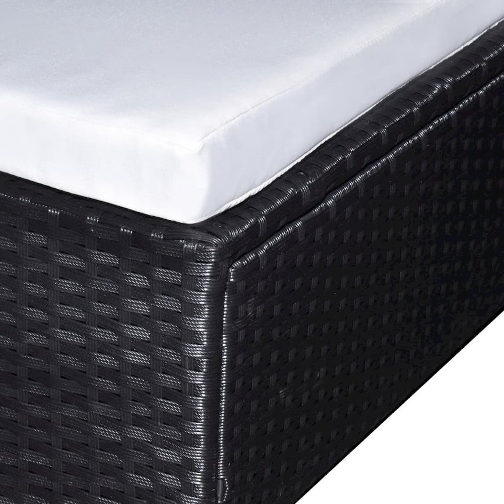 Lounge Set Black PE Rattan Large Modular Lounge Set. Picture 3