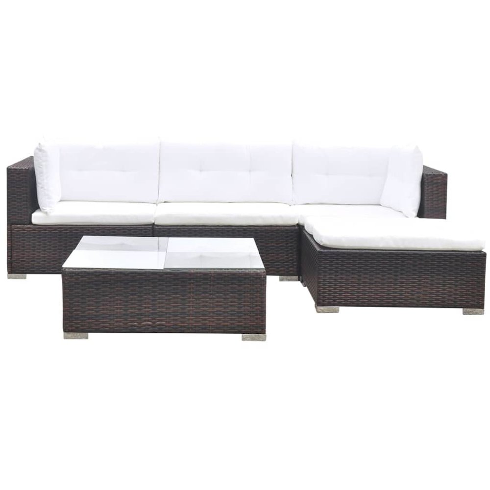 Lounge Set Brown Powder-coated steel Medium Modular. Picture 3
