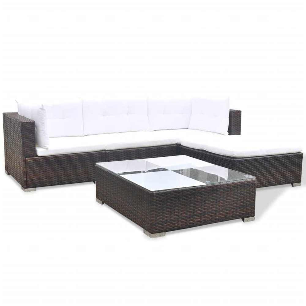 Lounge Set Brown Powder-coated steel Medium Modular. Picture 4