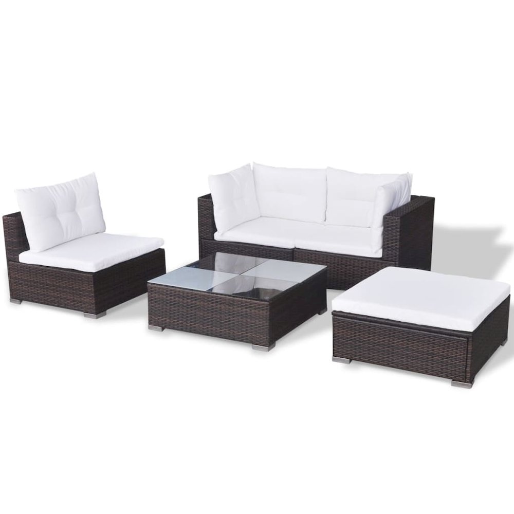 Lounge Set Brown Powder-coated steel Medium Modular. Picture 5