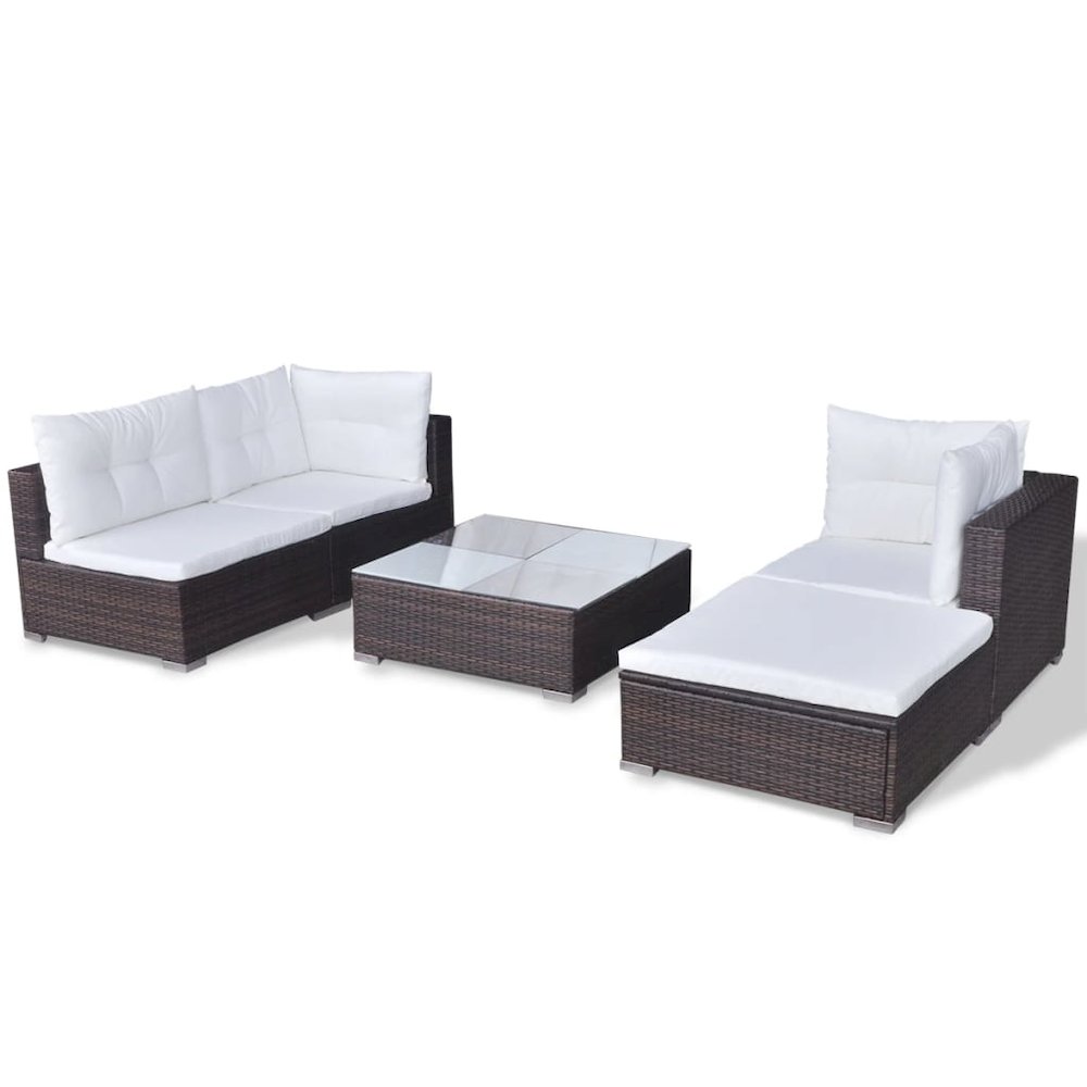 Lounge Set Brown Powder-coated steel Medium Modular. Picture 6