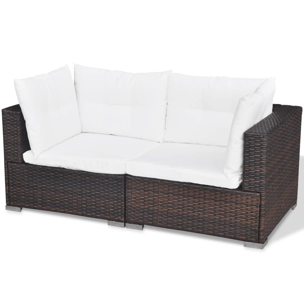 Lounge Set Brown Powder-coated steel Medium Modular. Picture 8