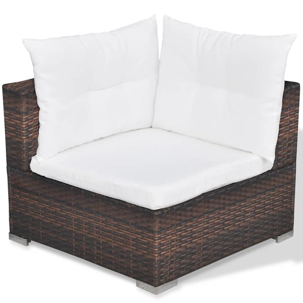 Lounge Set Brown Powder-coated steel Medium Modular. Picture 9