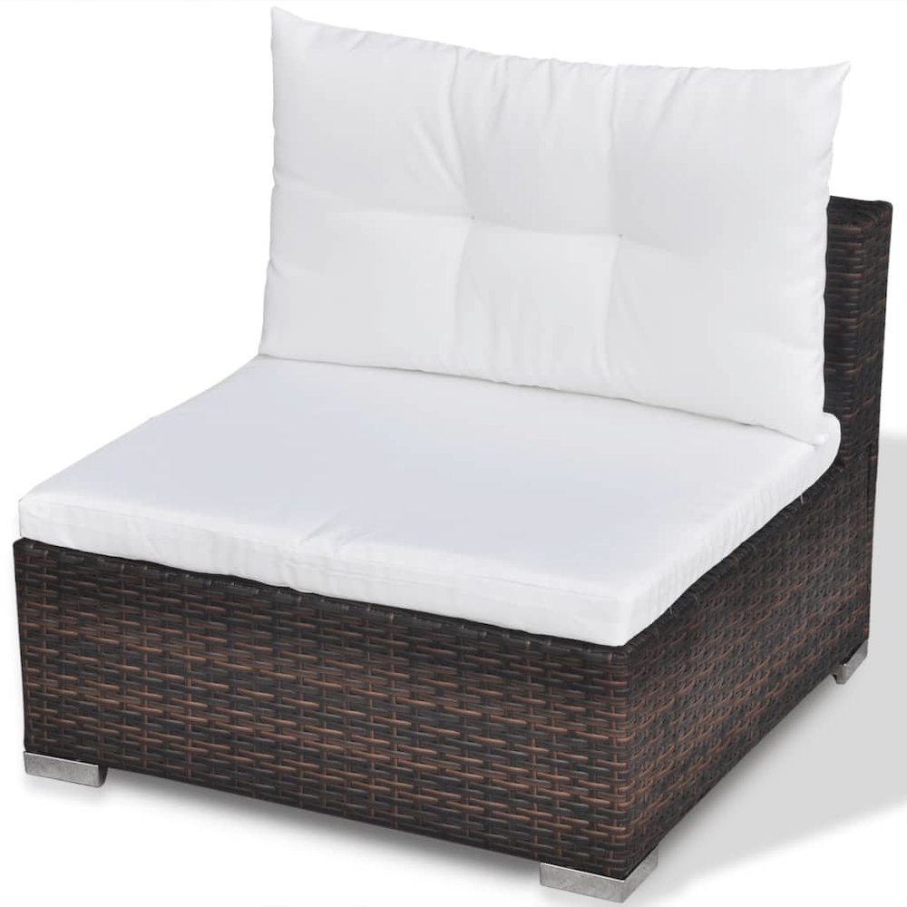 Lounge Set Brown Powder-coated steel Medium Modular. Picture 10