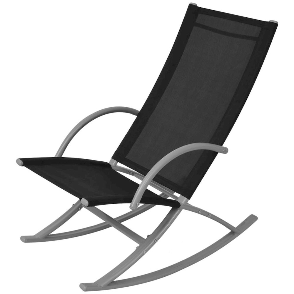 Garden Chair Set of 2 Black Steel frame and textilene fabric. Picture 2