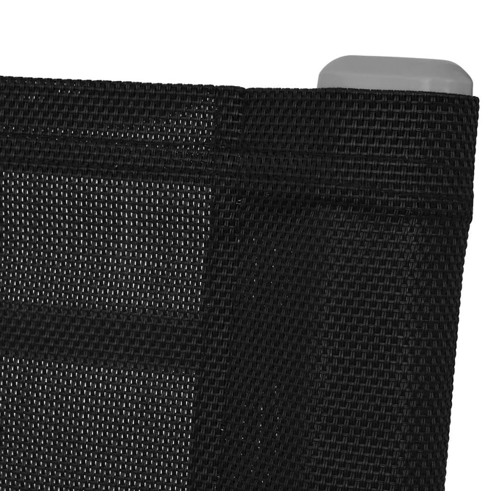 Garden Chair Set of 2 Black Steel frame and textilene fabric. Picture 6