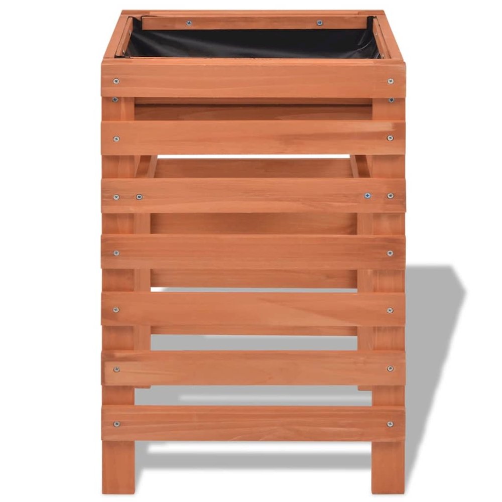 Planter Beige Solid Chinese Fir Wood Medium Planters Planter. Picture 3