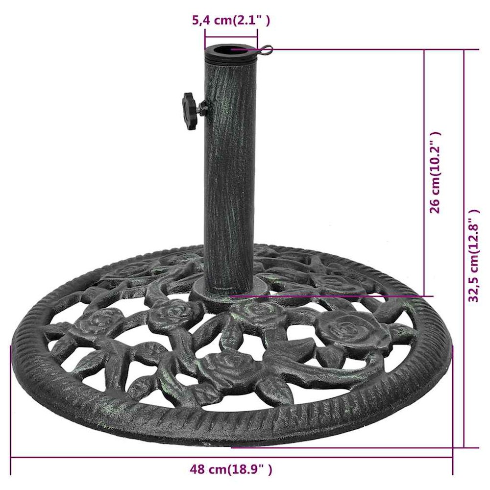 Umbrella Stand Black and green Cast iron Standard. Picture 9