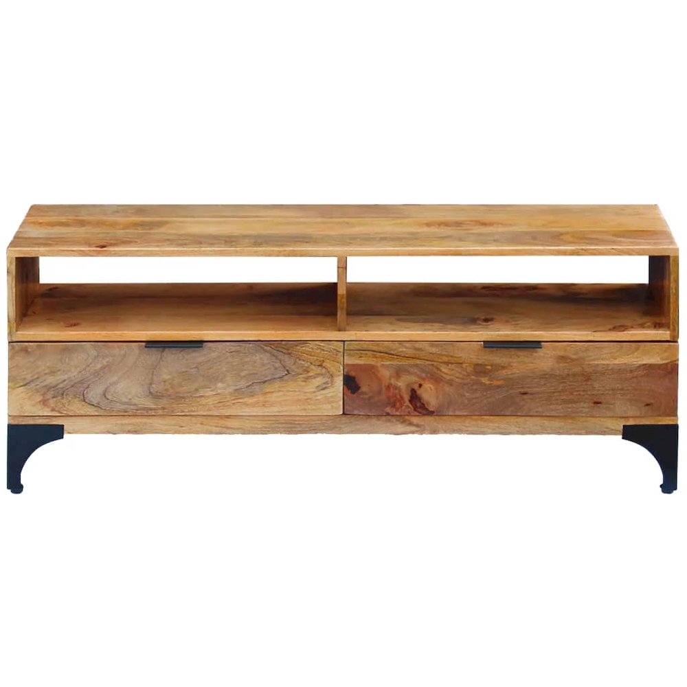 TV Stand Natural Mango Mango wood and steel 47.2 in TV Stand. Picture 2