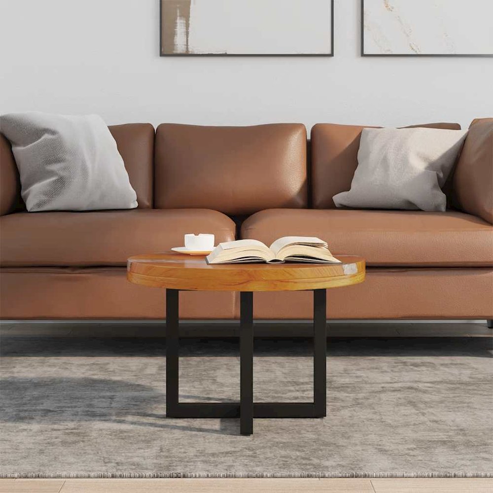 Coffee Table Multicolor Solid Teak Wood, Mango Wood, Resin Medium. Picture 3