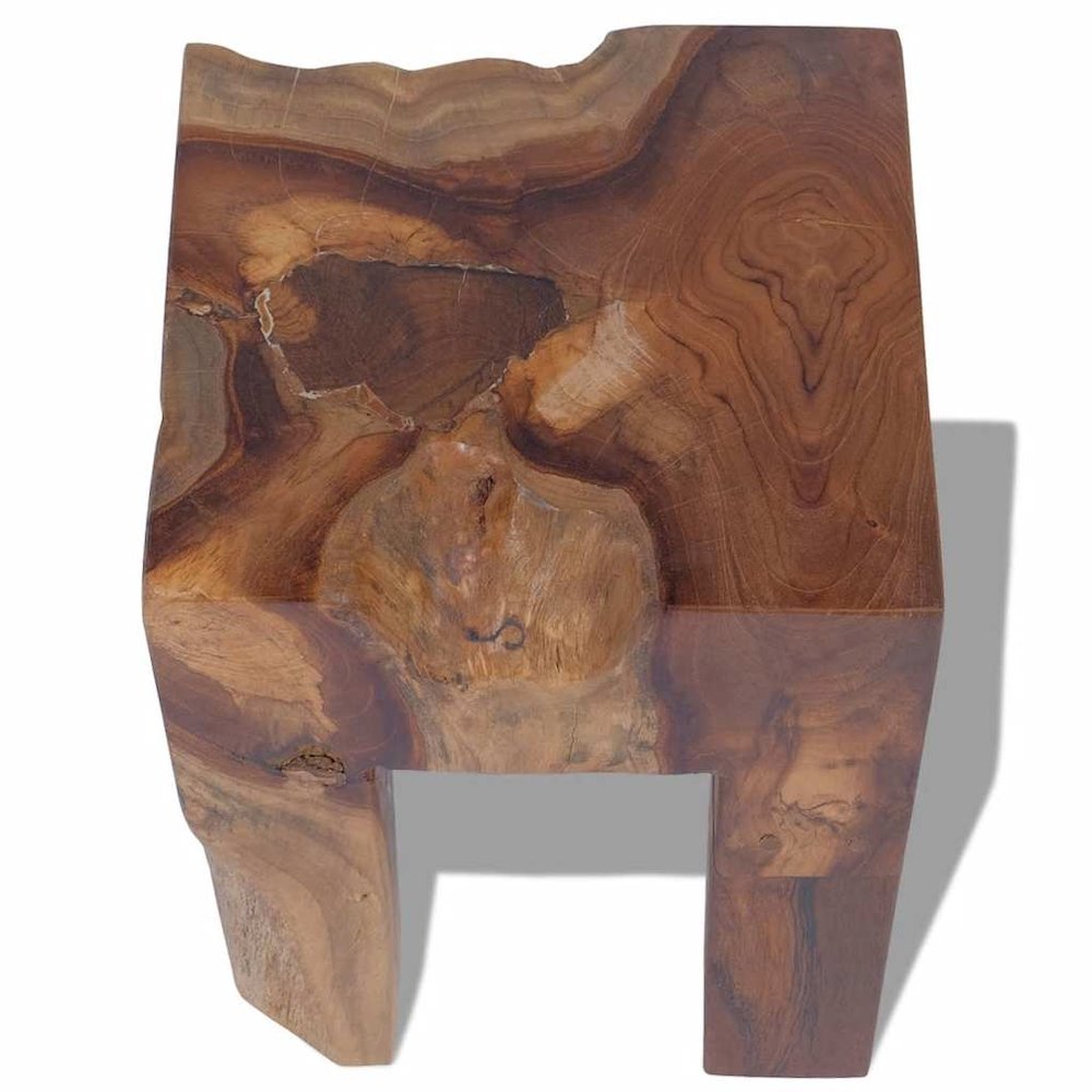 Stool Brown Solid teak wood Classic/Traditional Stool Square. Picture 8