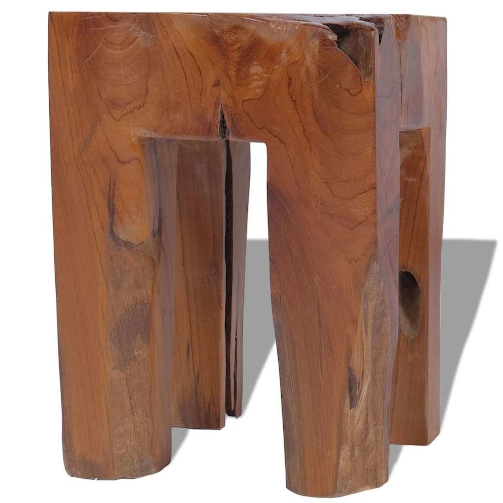 Stool Brown Solid teak wood Classic/Traditional Stool Square. Picture 11