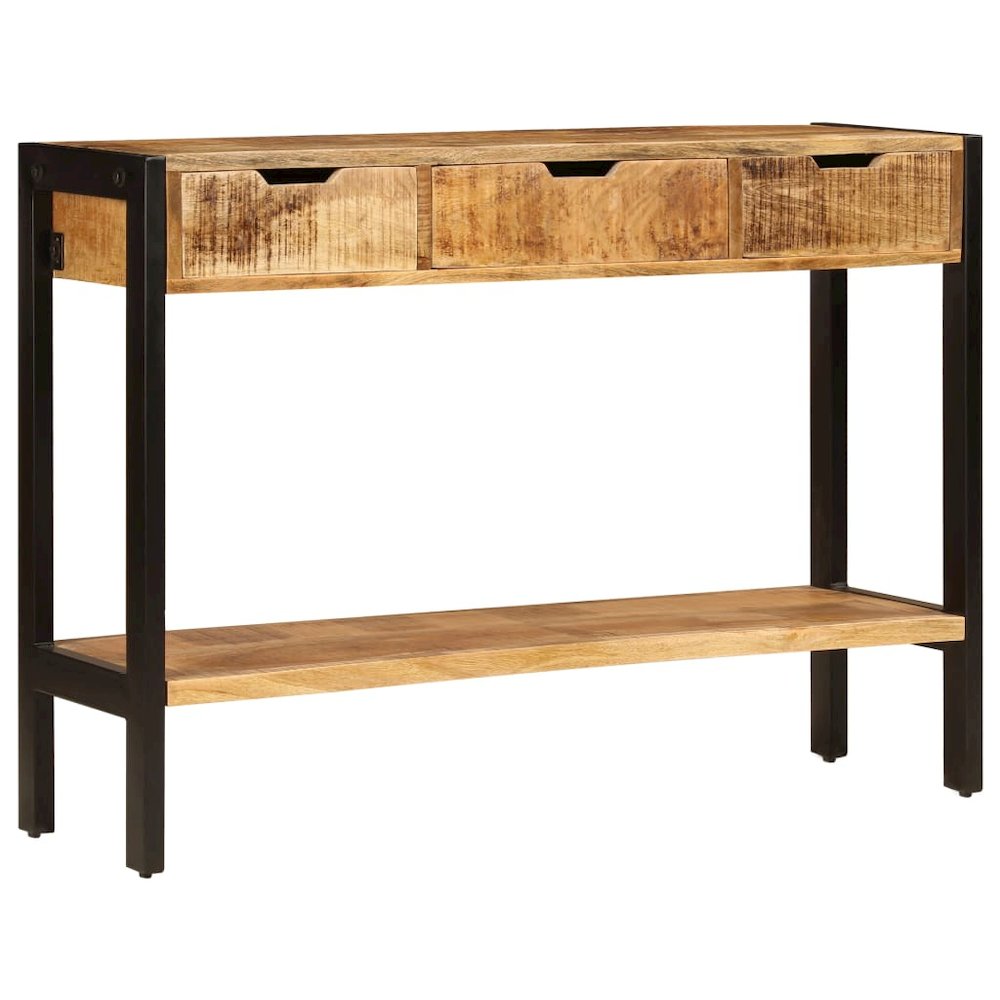 Sideboard Brown Solid mango wood, powder-coated steel Medium. Picture 2