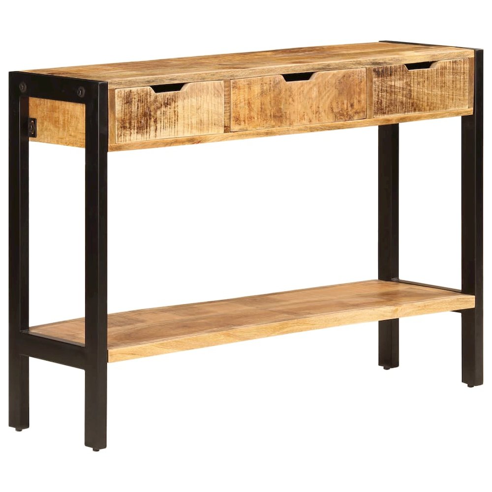 Sideboard Brown Solid mango wood, powder-coated steel Medium. Picture 12