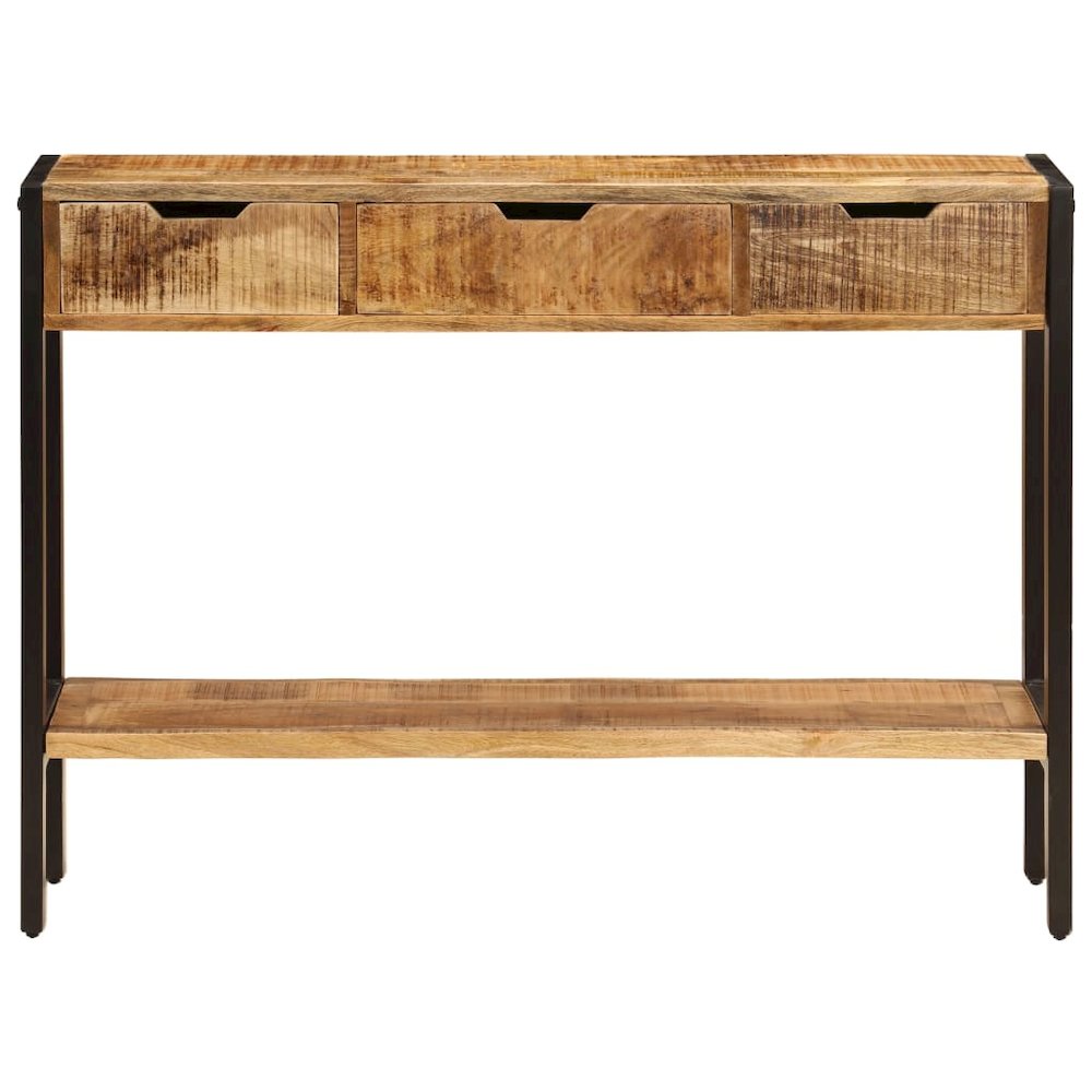 Sideboard Brown Solid mango wood, powder-coated steel Medium. Picture 3
