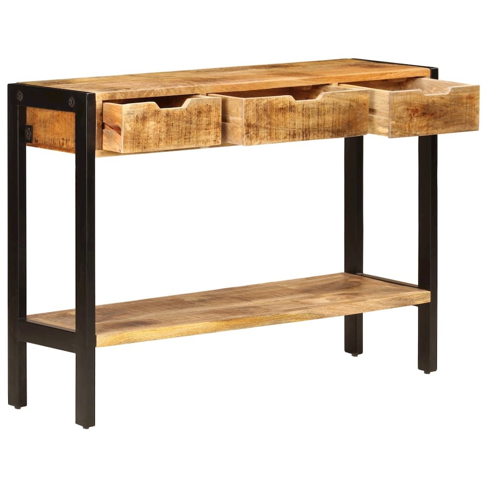Sideboard Brown Solid mango wood, powder-coated steel Medium. Picture 4