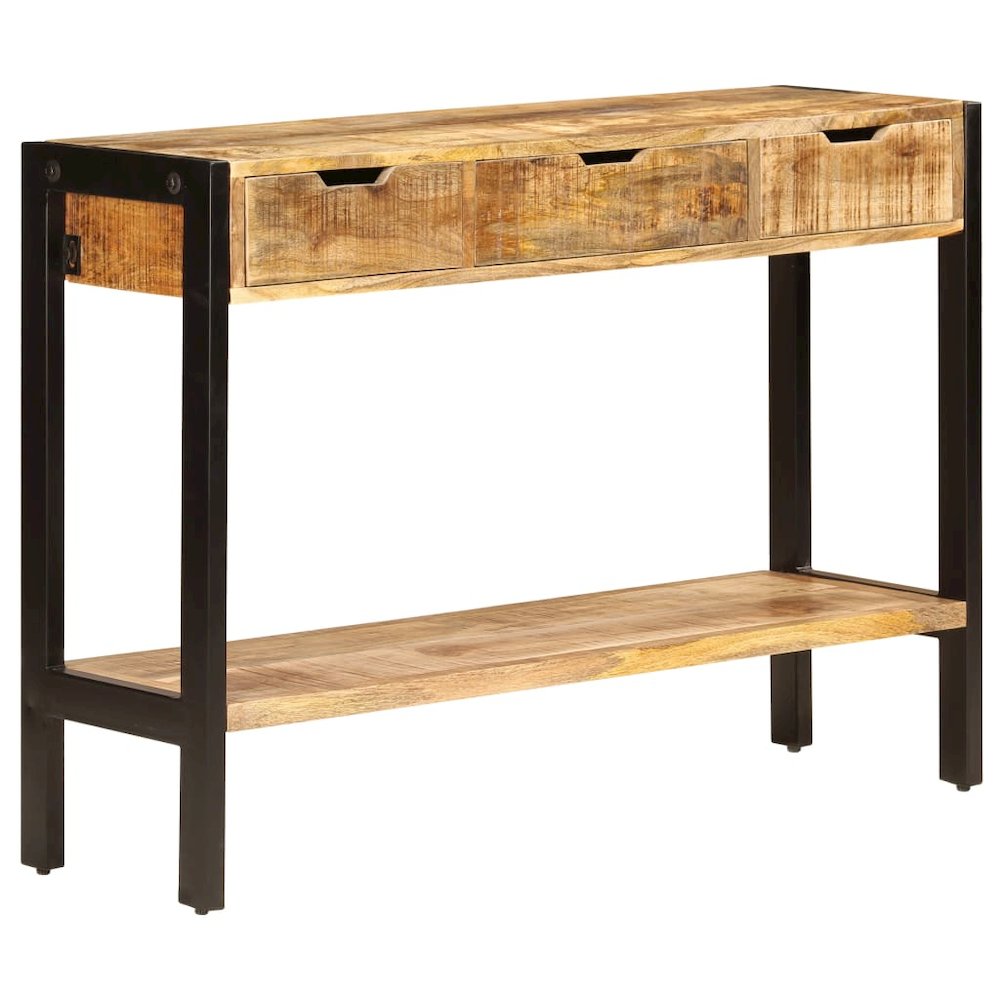 Sideboard Brown Solid mango wood, powder-coated steel Medium. Picture 9