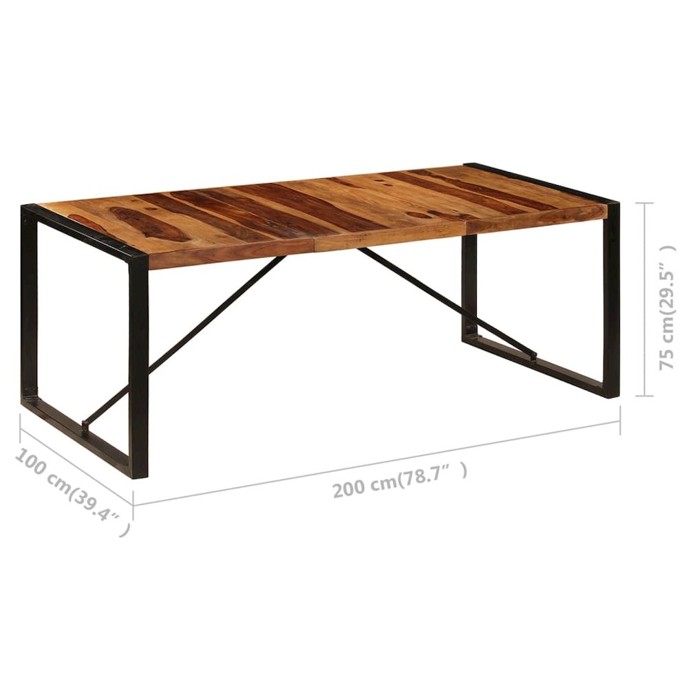 Dining Table Natural Sheesham wood. Picture 6